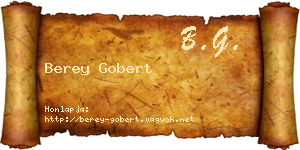 Berey Gobert névjegykártya